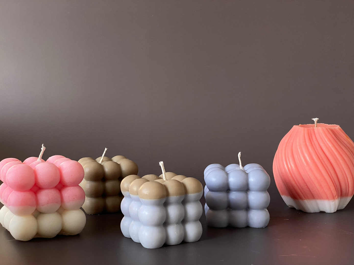 Handmade decorative bubble candle for minimalist home decor - medium size
