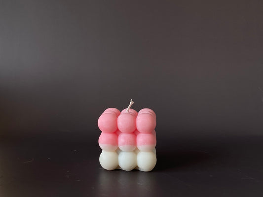 Handmade decorative bubble candle for minimalist home decor - medium size