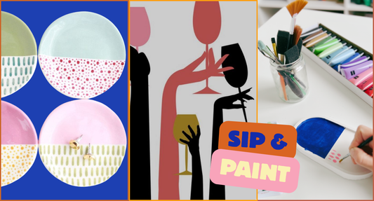 sip & paint concete jewelery tray painting amsterdam