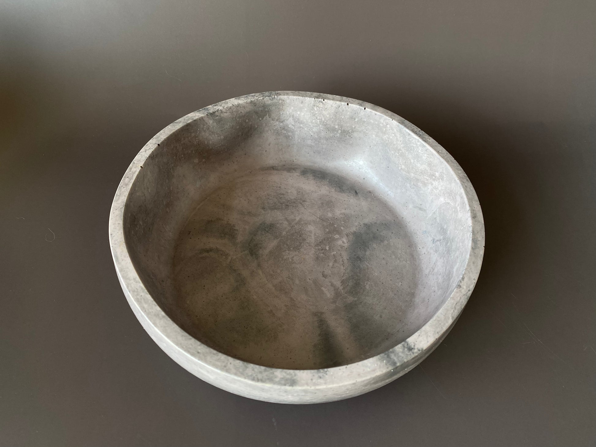 marbled concrete bowl purple and black for minimalistic home decor