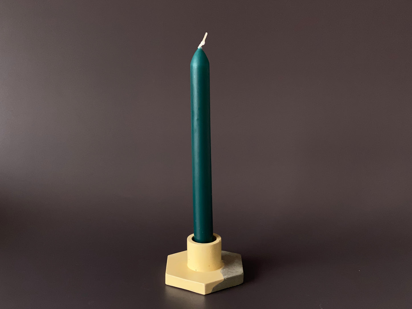 Handmade concrete candle holder for minimalist and industrial home decor